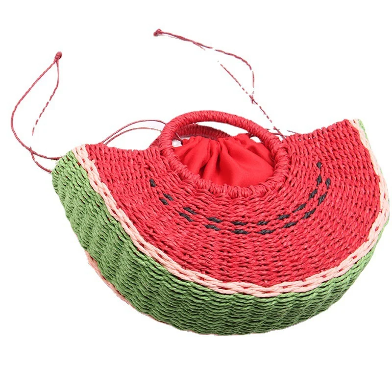 Handgemachte Korbtasche im Wassermelonen-Design Skanto