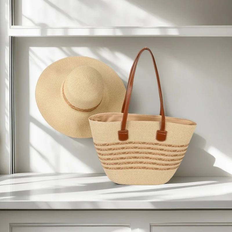 Strandtasche mit bunten Streifen Skanto