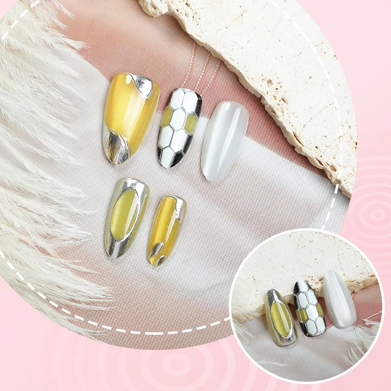 Metallic Akzent Press-On Nagel Set