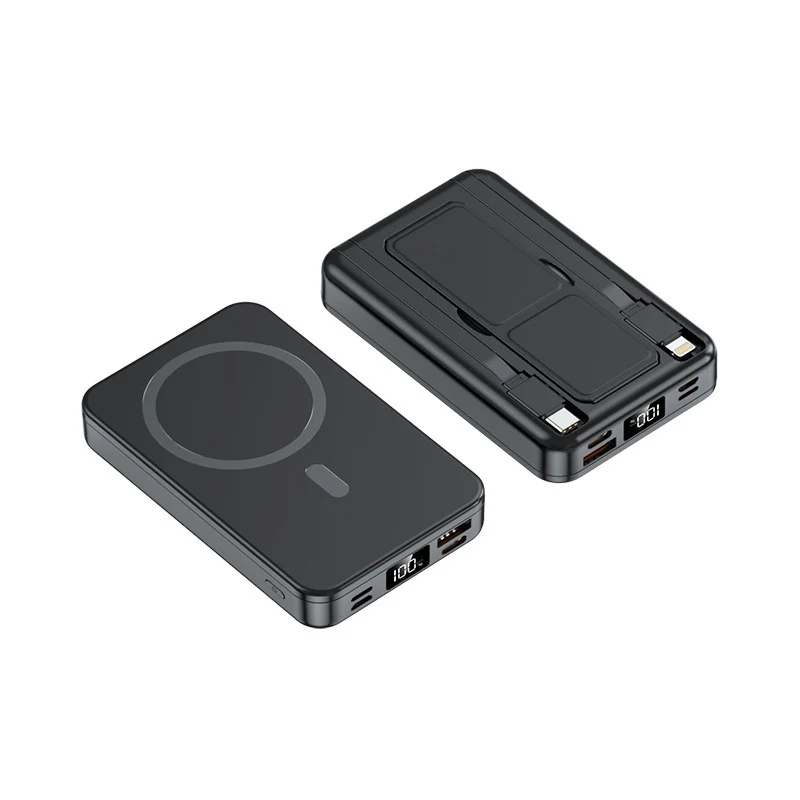 Magnetisches tragbares Ladegerät mit integriertem Kabel Skanto