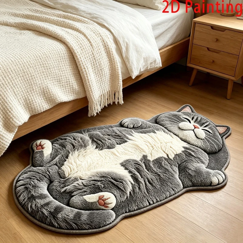 Plüsch katzenförmige Badematte