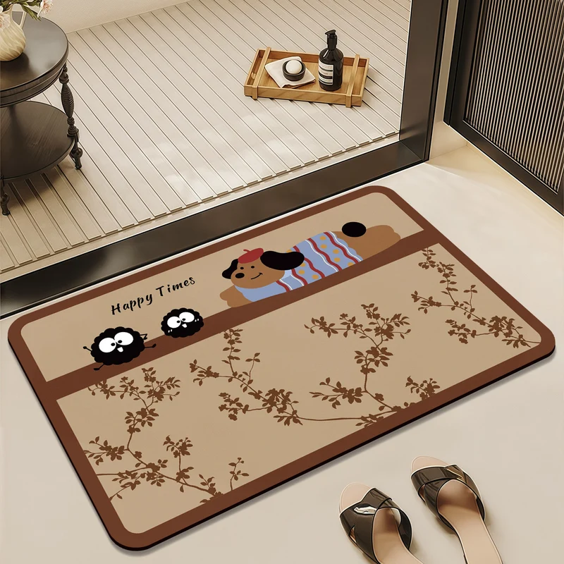 Dekorativer Plüsch-Badezimmerteppich für Fußkomfort