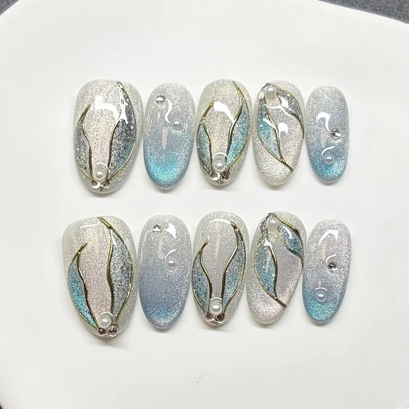 Premium Glitzer Ombre Drucknägel