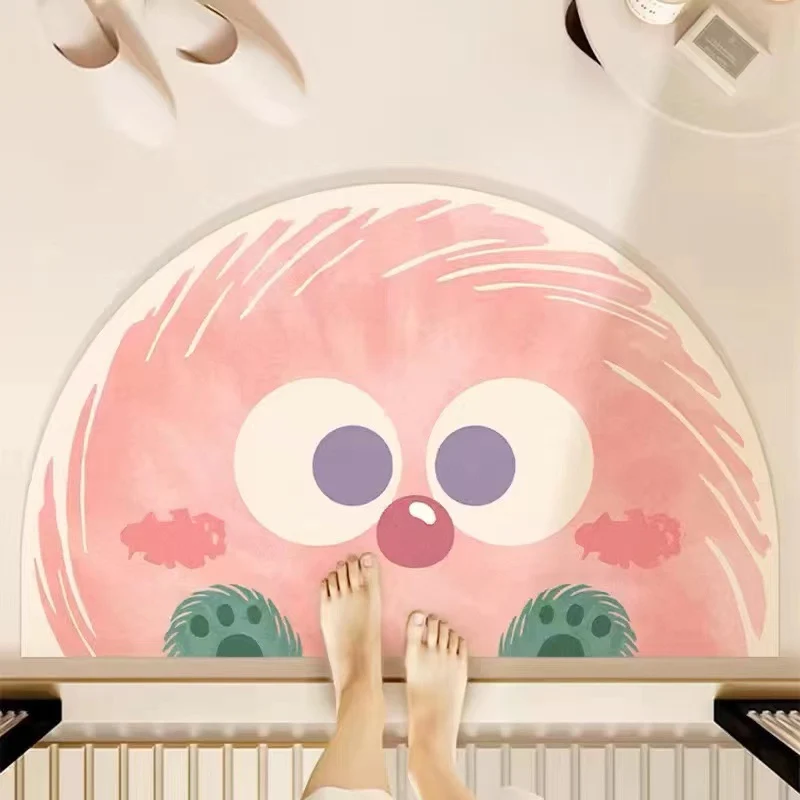 Verspielt mit Cartoon-Motiv Badmatte