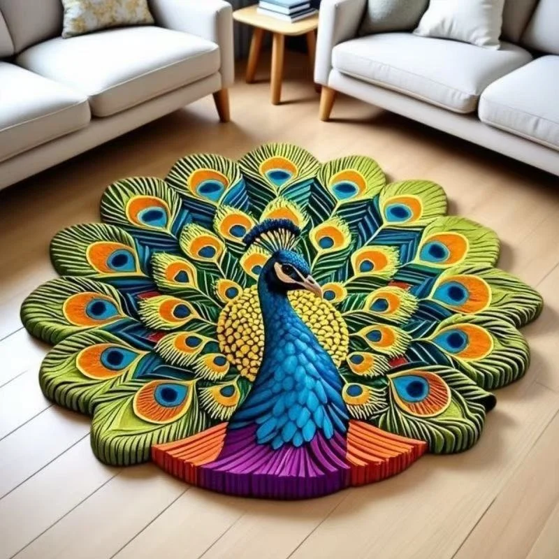 Pfau-Themen Künstlerisches Area Rug