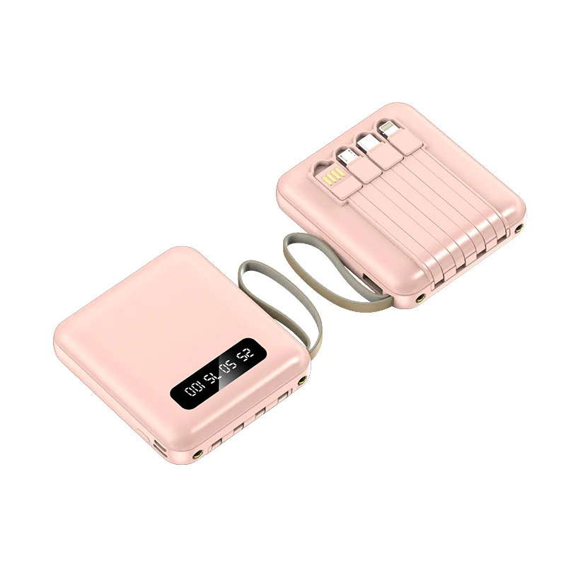 Kompakte Powerbank mit integriertem Ladekabel Skanto