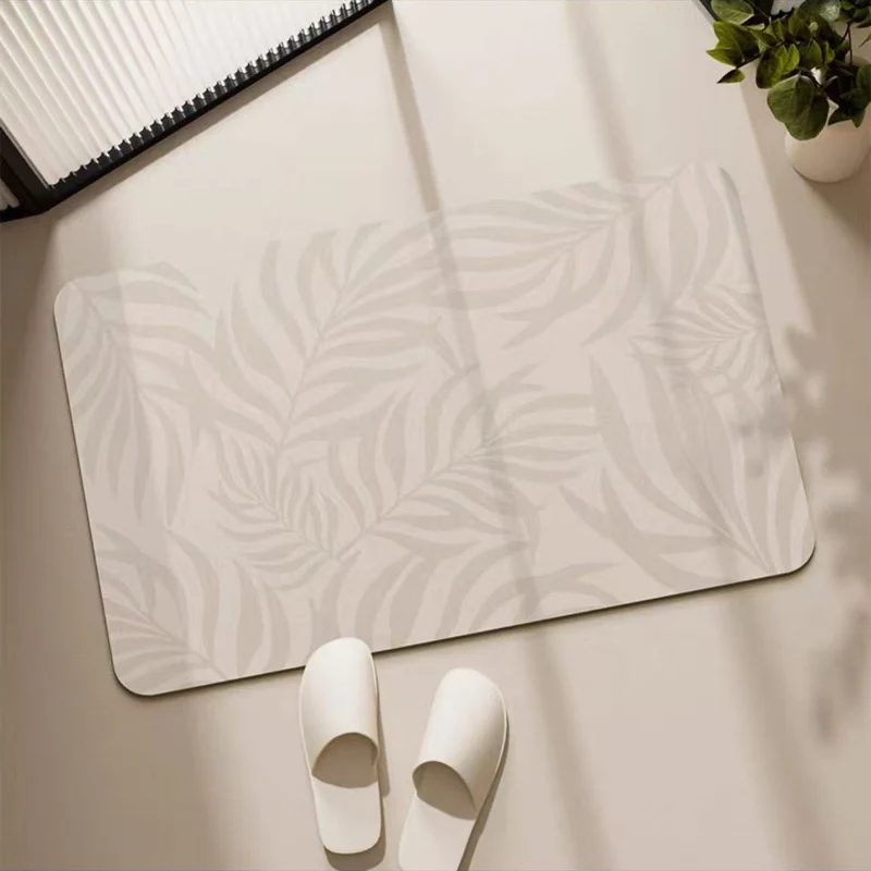 Dekorativer Blatt-Print Badezimmermatte für Zuhause