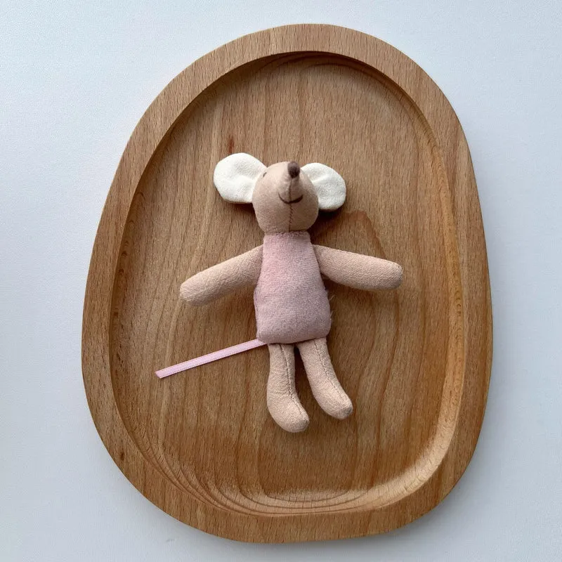 Miniatur Artisan Stoffmaus Puppe mit Flügelcape