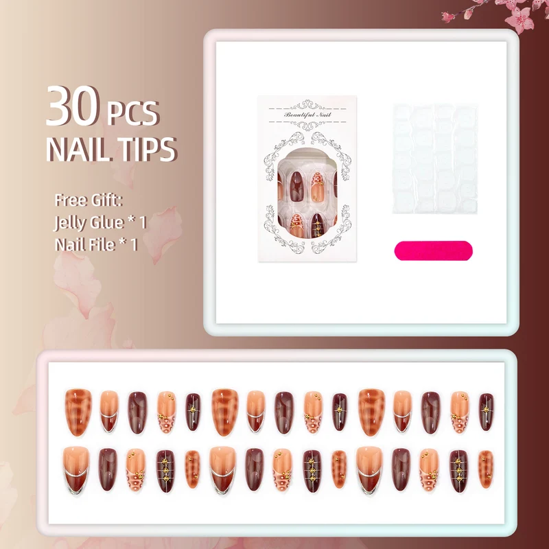 Manuelles Press-On Nagelkunst Set