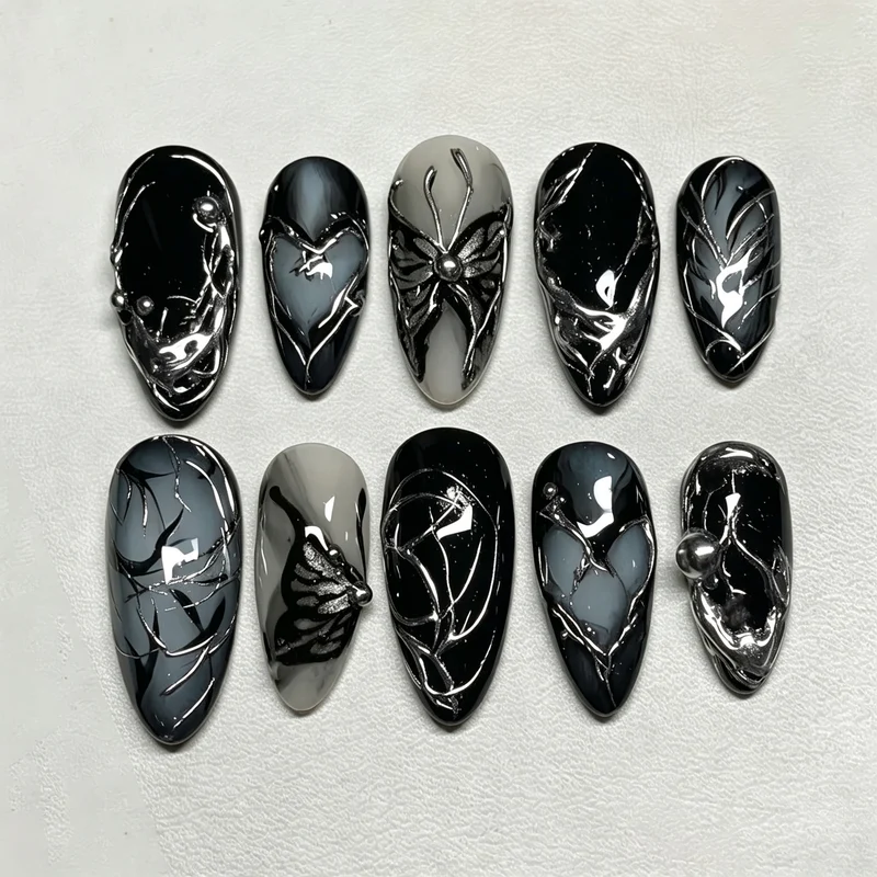 Manuelles Künstlerisches Press-On Nagelset