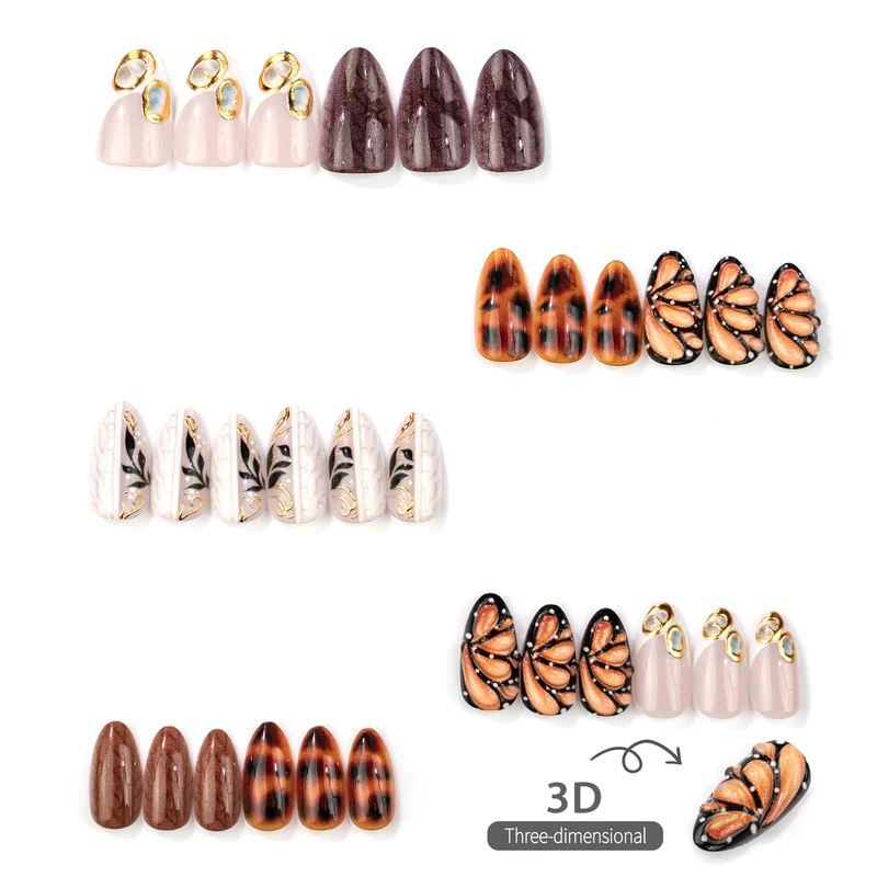 Manuelles Künstlerisches Press-On-Nagelset
