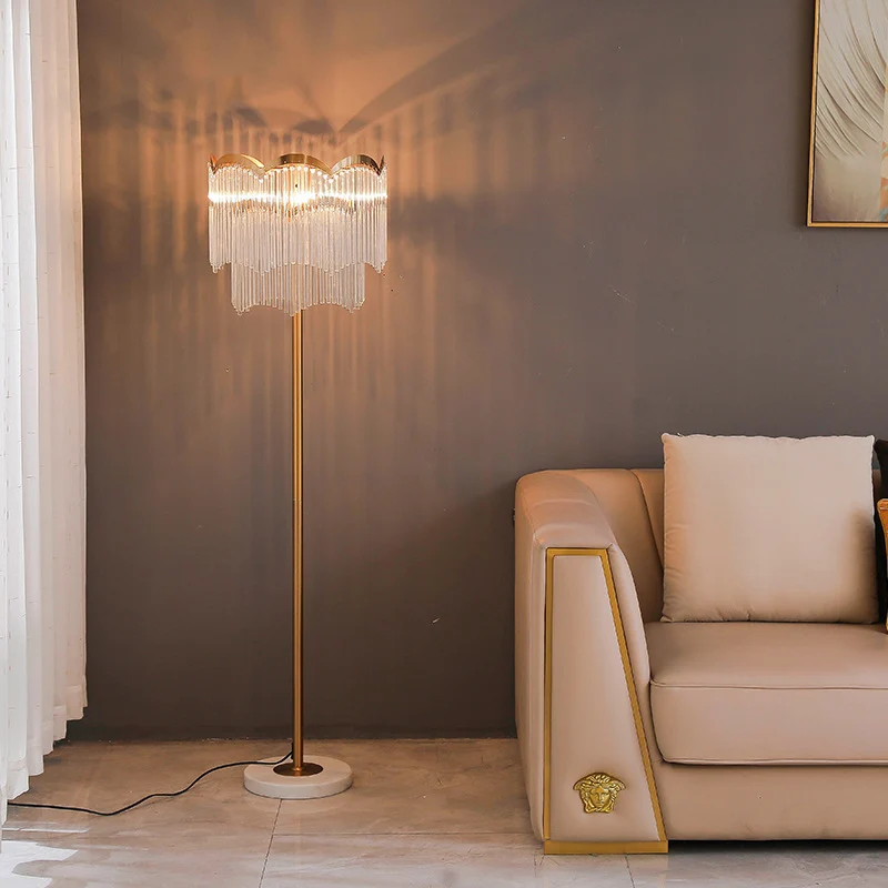 Moderne Kristallglas Stehlampe