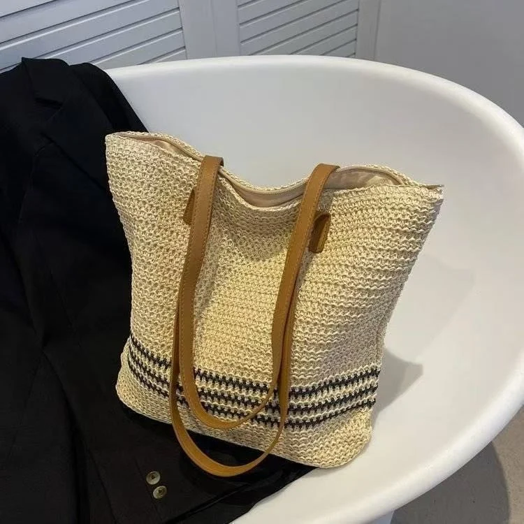 Übergroße Strandtasche aus gewebtem Material Skanto