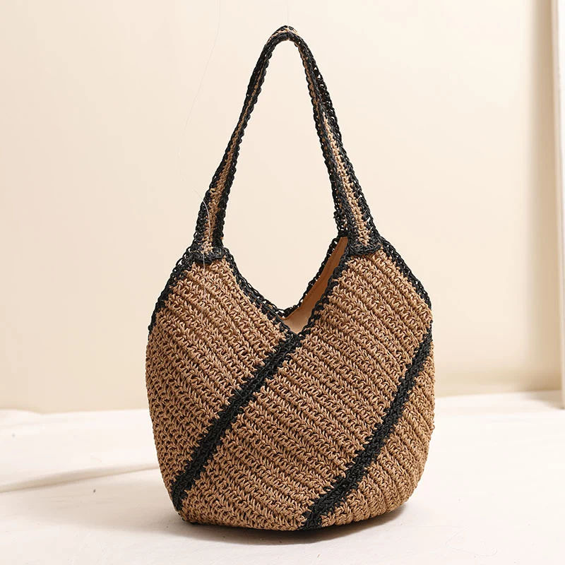 Geflochtene Strandtasche im modernen Design Skanto