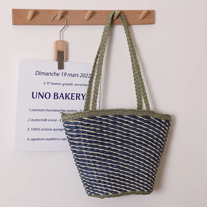 Geflochtene Strandtasche mit breiten, stabilen Griffen Skanto