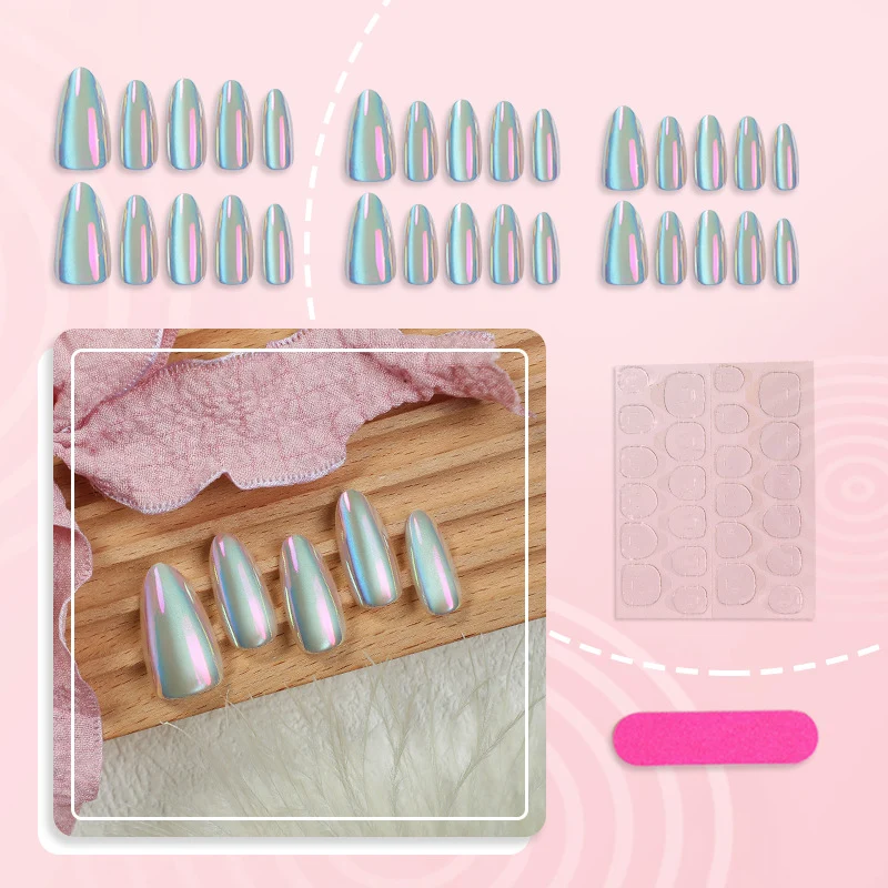 Iridescent Press-On Nagelkunst Set