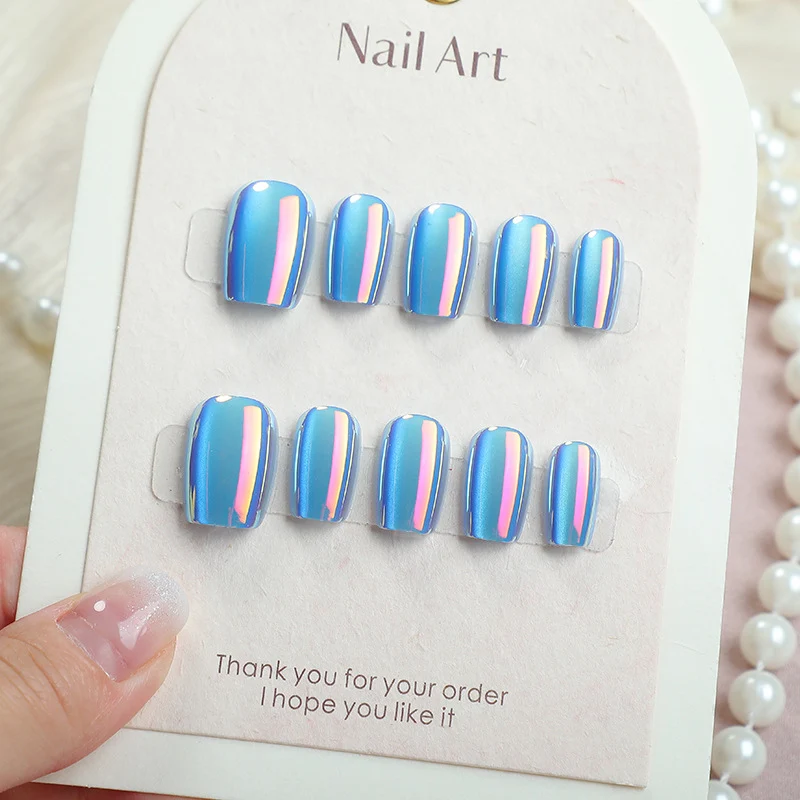 Iridescent Nail Art Press-On Set