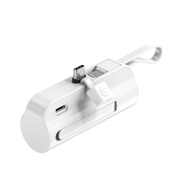 Tragbare Powerbank mit integriertem Ladekabel und ergonomischem Design Skanto