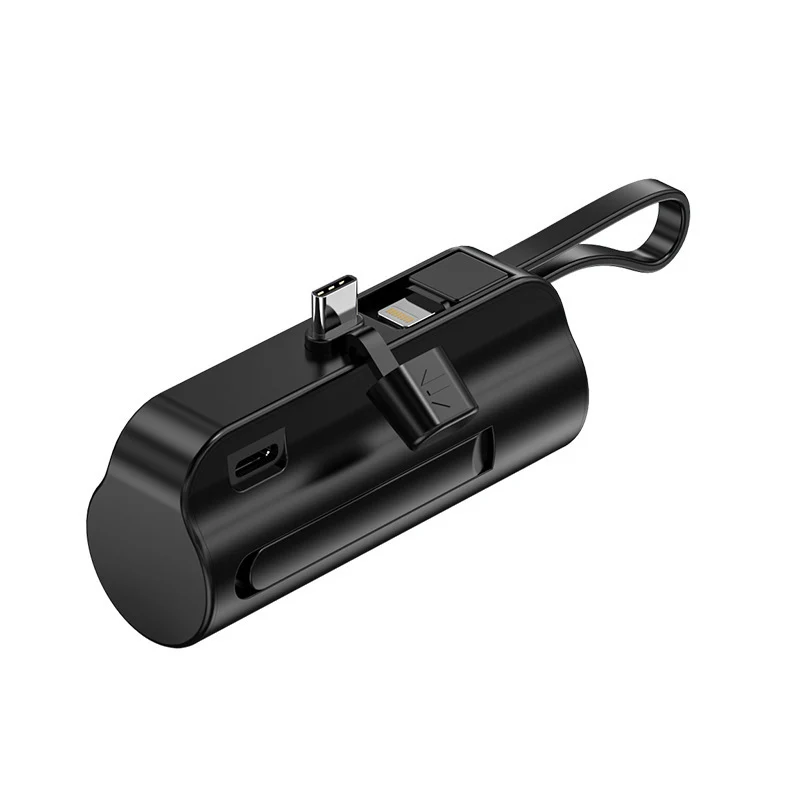 Tragbare Powerbank mit integriertem Ladekabel und ergonomischem Design Skanto
