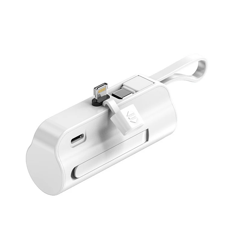 Tragbare Powerbank mit integriertem Ladekabel und ergonomischem Design Skanto