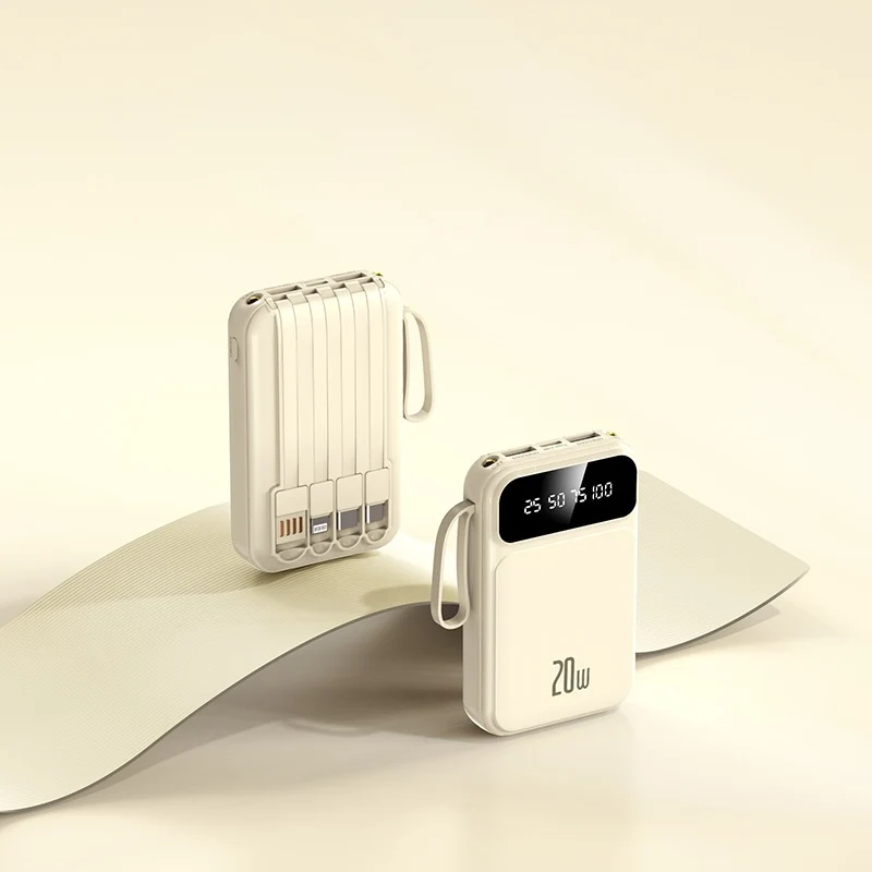 Tragbare Powerbank mit integriertem Schnellladen und LCD-Bildschirm Skanto