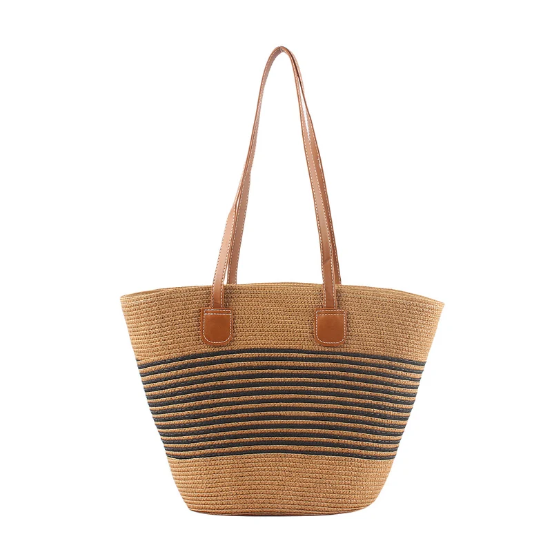 Strukturierter Raffia-Shopper Skanto