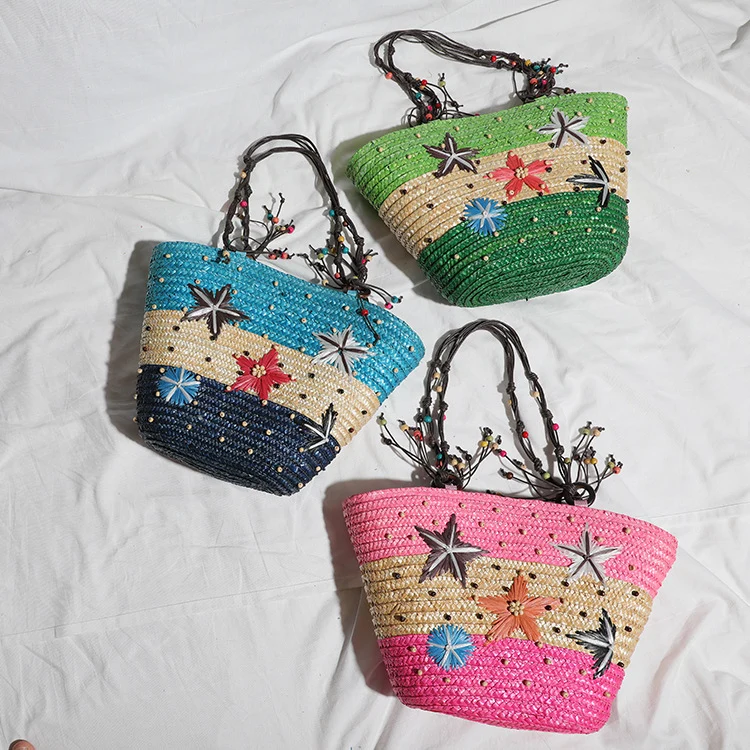Strandtasche mit farbenfrohem Blumenmuster Skanto