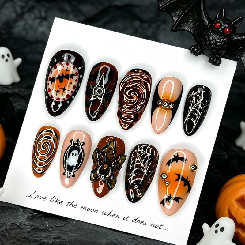 Halloween-Themen Press-On Nageldesign