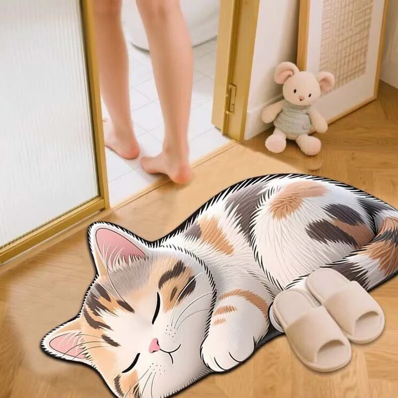 Katzenförmige Badmatte
