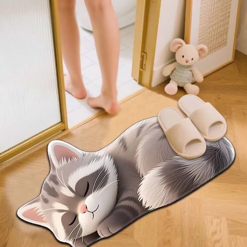Katzenförmige Badmatte