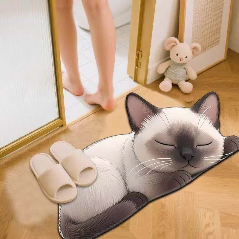 Katzenförmige Badmatte