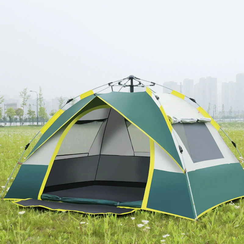 Campingzelt mit erweiterbarem Innenraum und wetterfestem Material Skanto