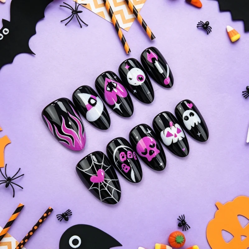 Halloween-Themen Press-On Nagelschmuck