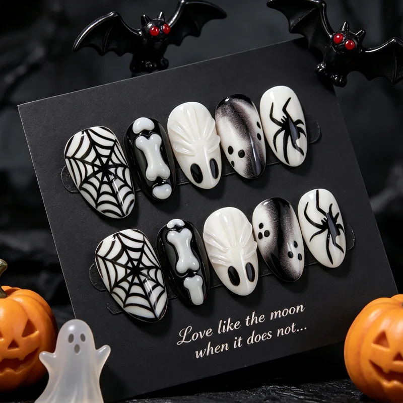 Halloween-Themen Press-On Nagelkunst Set 1790738549