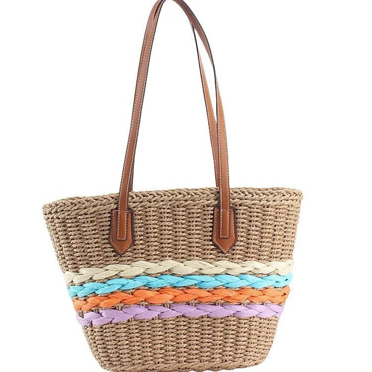 Handtasche mit farbigen geflochtenen Details Skanto