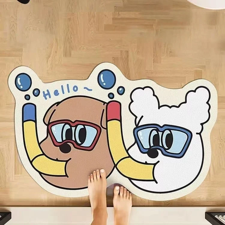 Cartoon Tier Motiv Badmatte