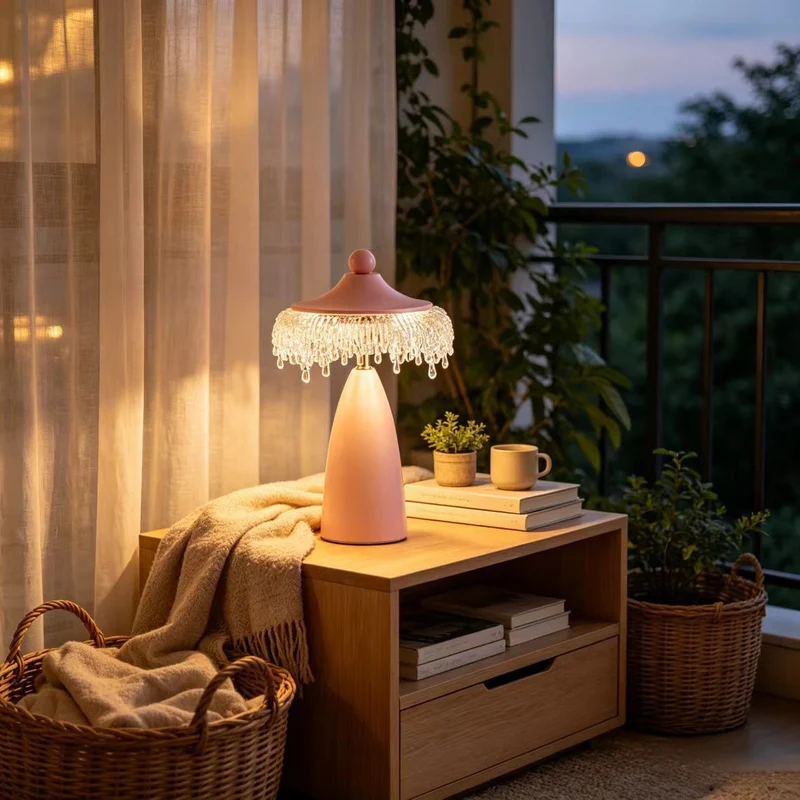 Elegante Kristall-Tischlampe 1790694878