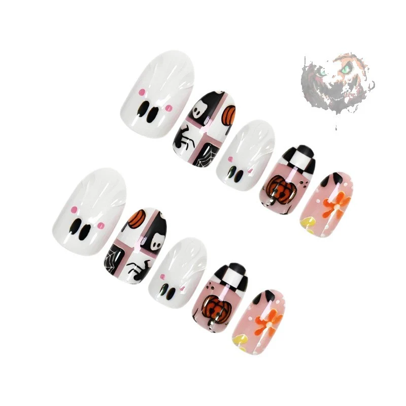 Halloween-Themen Dekorative Press-On Nagelset 1790738710