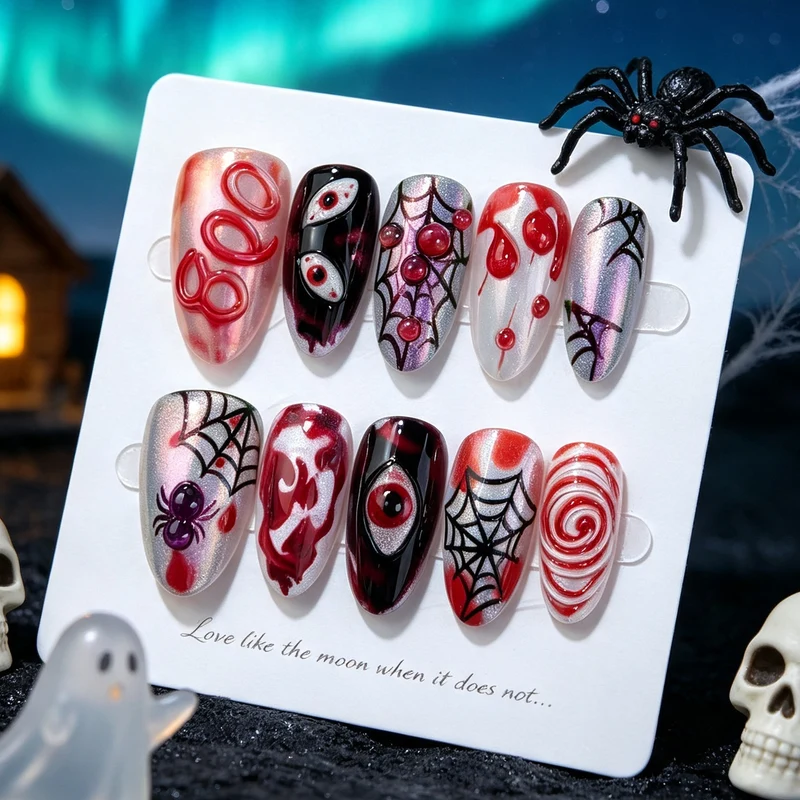 Halloween-Themen Artisan Press-On Nail Set
