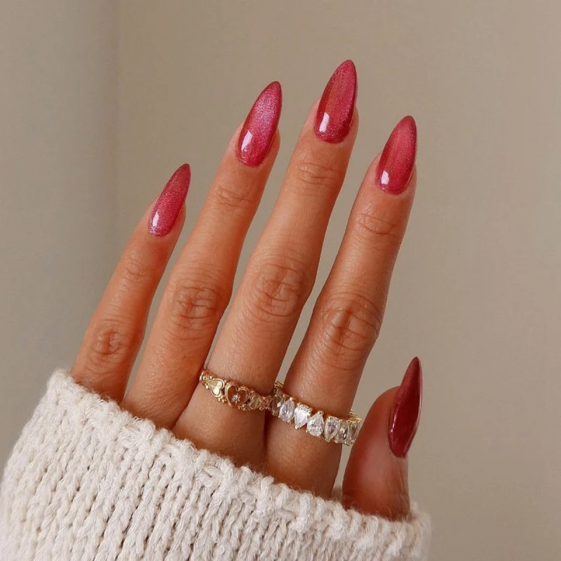 Glatte kurze Press-On-Nagel-Set