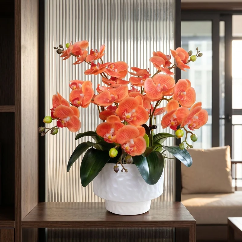 Lebensechte Orchideen-Blumenmittelstück