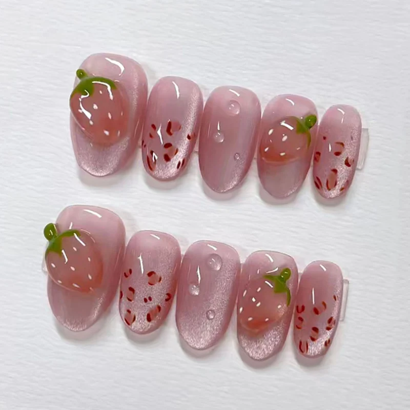 Frucht-Themen Press-On Nagelkunst Set