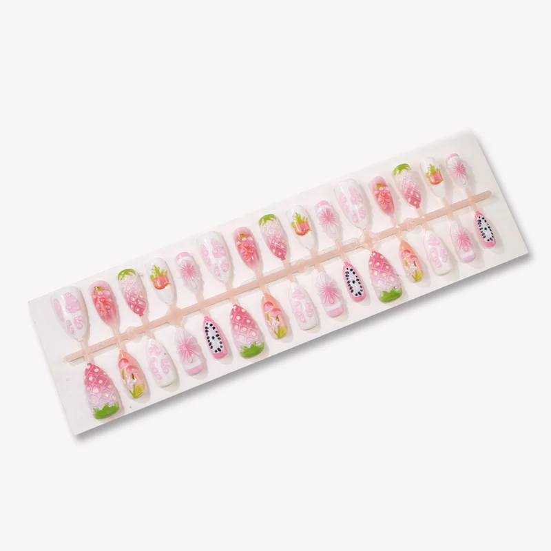 Obst inspiriertes dekoratives Druck-on-Nagelkunst-Set