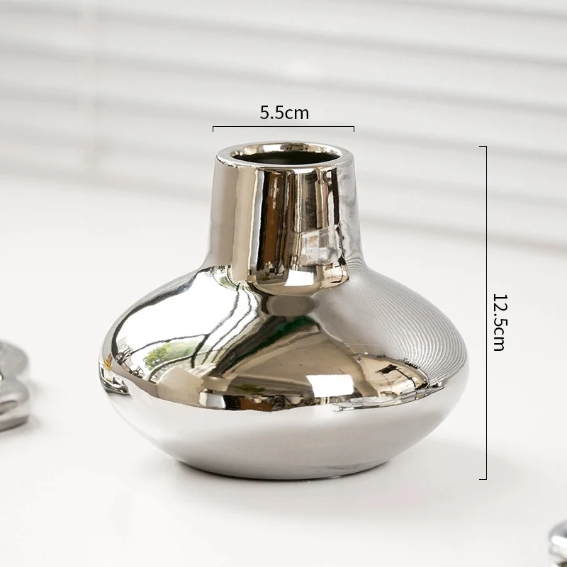 Moderner Metallic Keramik Vase