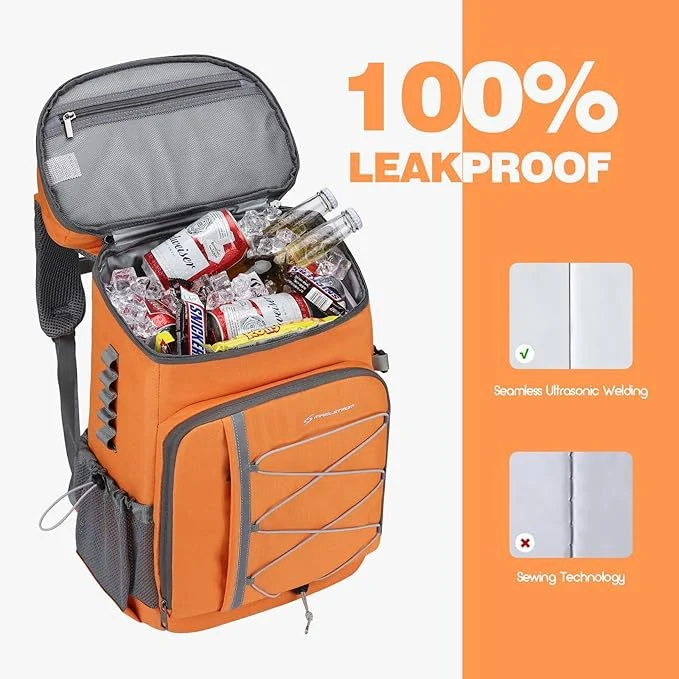 Unisex isolierter Picknick-Rucksack mit integriertem Kühler, Flaschenhalter und verstellbarem Gurtsystem Skanto