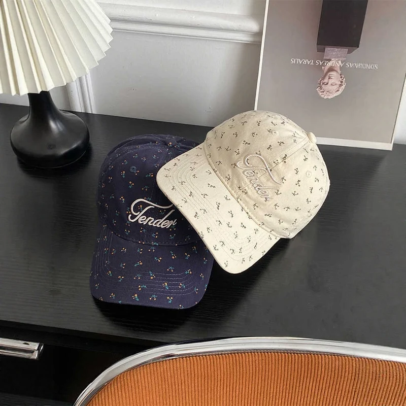 Damen trendige Baseballkappe mit Blumenmuster Skanto