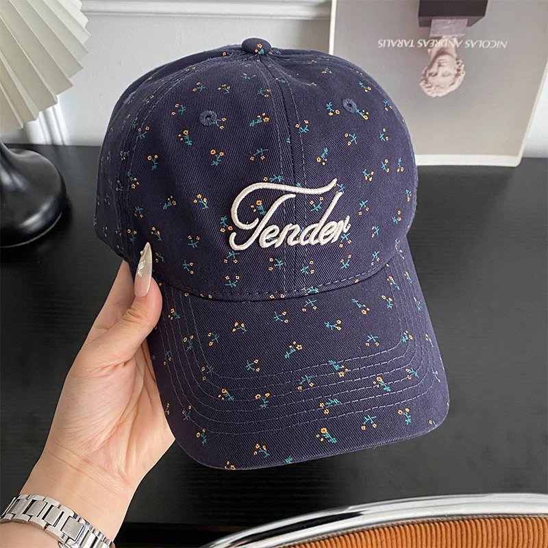 Damen trendige Baseballkappe mit Blumenmuster Skanto
