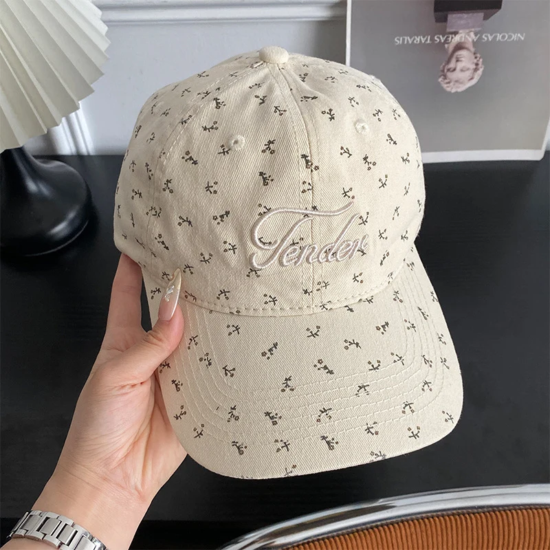 Damen trendige Baseballkappe mit Blumenmuster Skanto