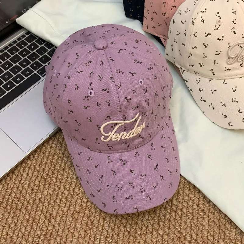 Damen trendige Baseballkappe mit Blumenmuster Skanto