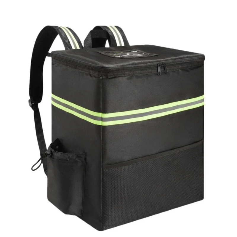 Unisex isolierter Lieferrucksack mit thermoisolierter Box, reflektierenden Streifen und extra stabilem Boden Skanto